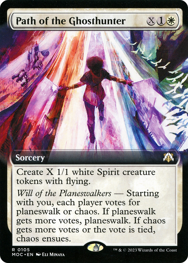 Path of the Ghosthunter (MOC-105) - March of the Machine Commander: (Extended Art) - Premium MTG Single from Wizards of the Coast - Just $0.08! Shop now at Game Crave Tournament Store