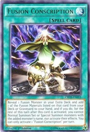 Fusion Conscription (CROS-EN053) - Crossed Souls Unlimited - Premium Yugioh Single from Konami - Just $0.25! Shop now at Game Crave Tournament Store
