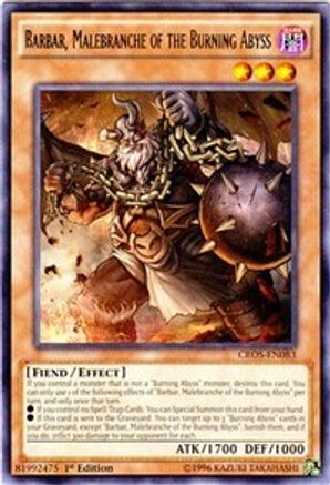Barbar, Malebranche of the Burning Abyss (CROS-EN083) - Crossed Souls 1st Edition - Premium Yugioh Single from Konami - Just $0.26! Shop now at Game Crave Tournament Store