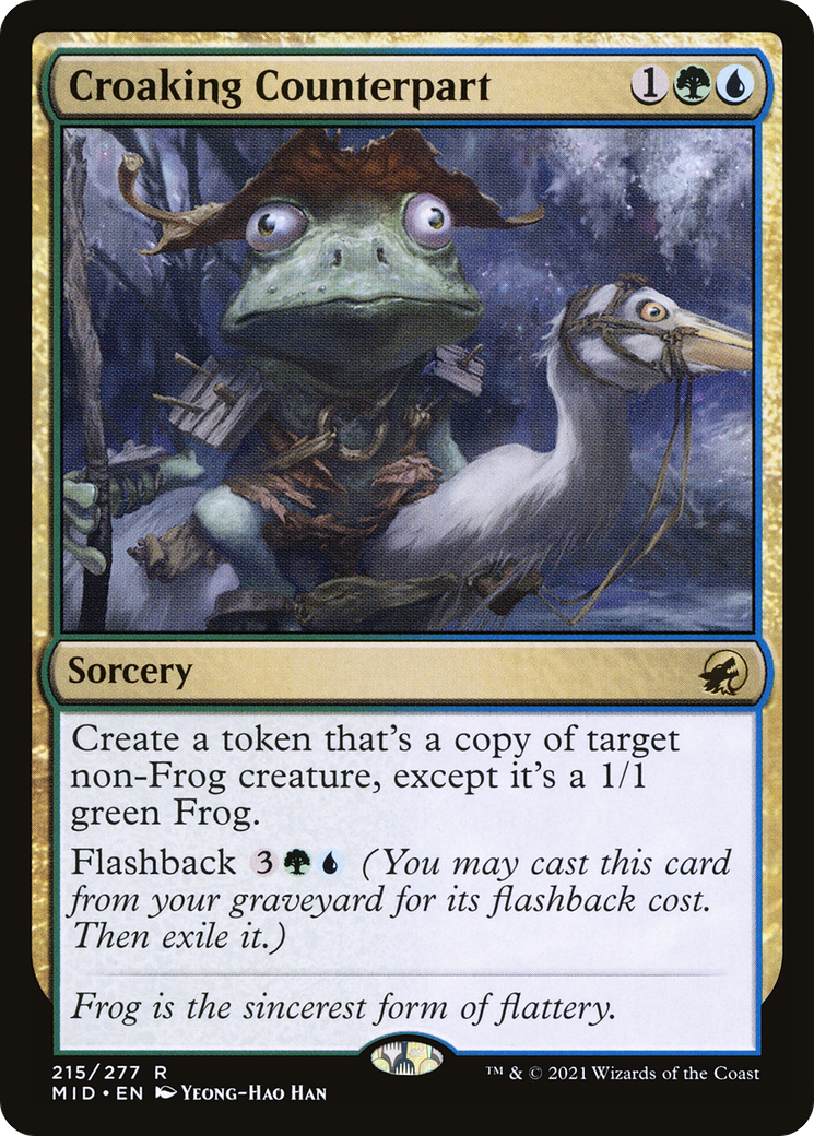 Croaking Counterpart (MID-215) - Innistrad: Midnight Hunt - Premium MTG Single from Wizards of the Coast - Just $0.15! Shop now at Game Crave Tournament Store