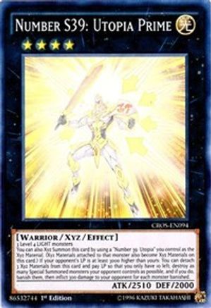 Number S39: Utopia Prime (CROS-EN094) - Crossed Souls Unlimited - Premium Yugioh Single from Konami - Just $1.10! Shop now at Game Crave Tournament Store