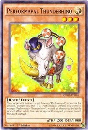 Performapal Thunderhino (CROS-EN096) - Crossed Souls 1st Edition - Premium Yugioh Single from Konami - Just $0.25! Shop now at Game Crave Tournament Store