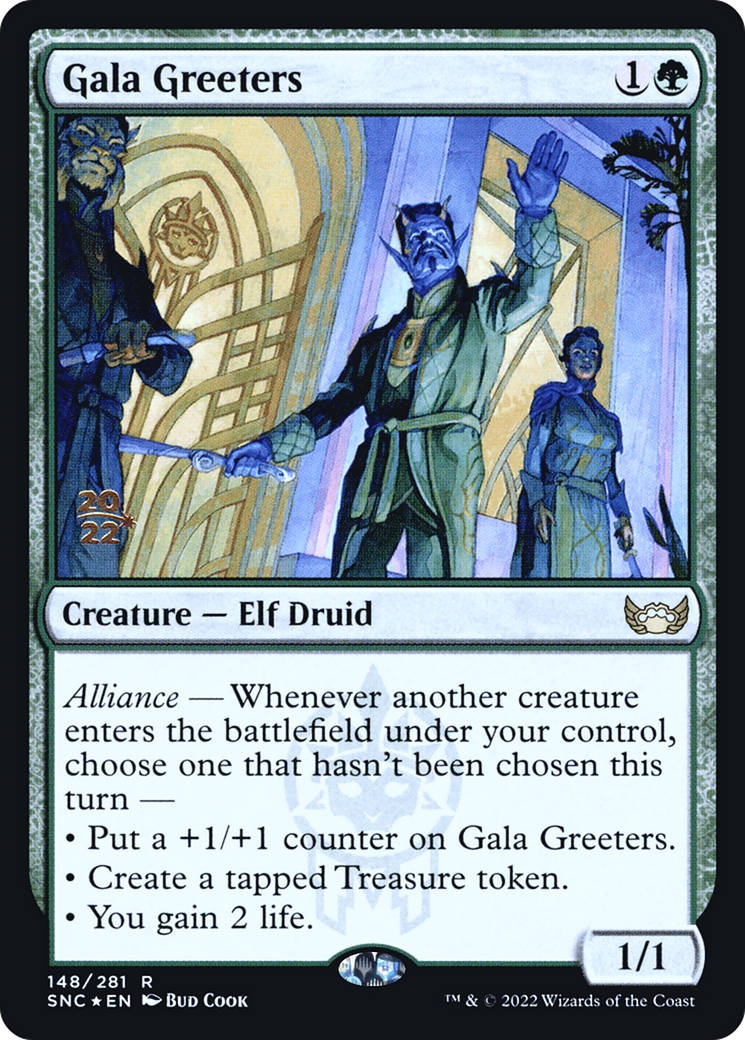 Gala Greeters (PSNC-148S) - Streets of New Capenna Promos Foil - Premium MTG Single from Wizards of the Coast - Just $0.46! Shop now at Game Crave Tournament Store
