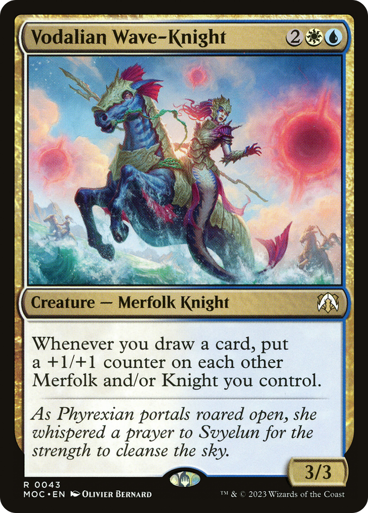 Vodalian Wave-Knight (MOC-043) - March of the Machine Commander - Premium MTG Single from Wizards of the Coast - Just $0.19! Shop now at Game Crave Tournament Store