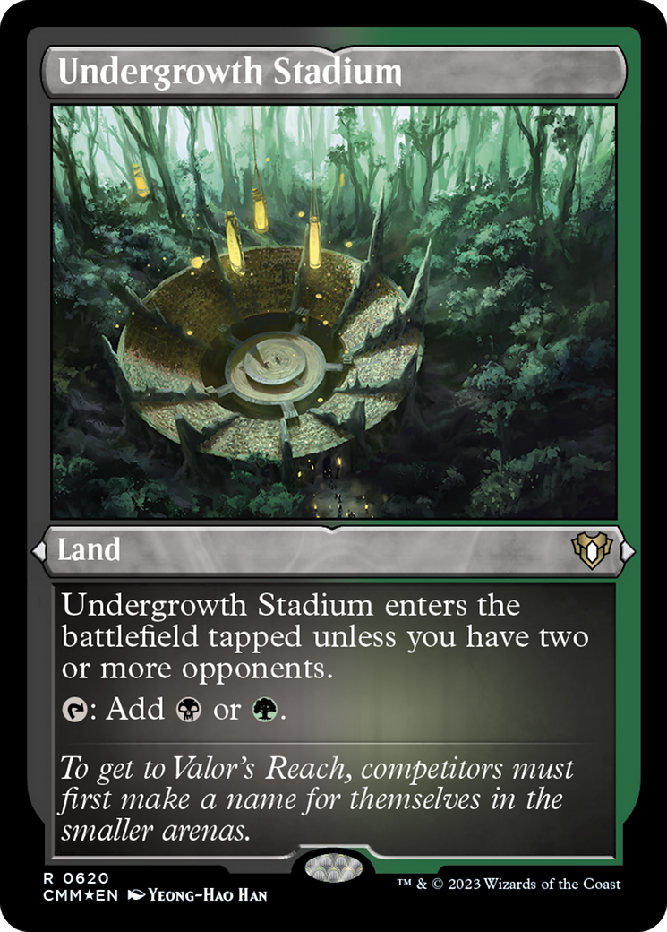 Undergrowth Stadium (CMM-620) - Commander Masters Etched Foil - Premium MTG Single from Wizards of the Coast - Just $3.79! Shop now at Game Crave Tournament Store