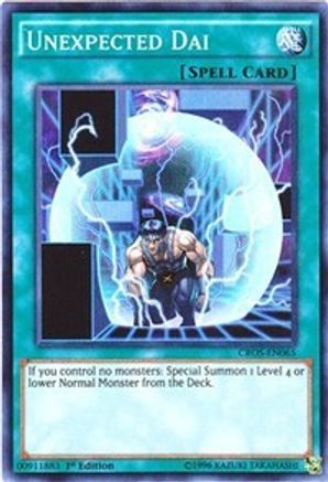 Unexpected Dai (CROS-EN065) - Crossed Souls 1st Edition - Premium Yugioh Single from Konami - Just $4.58! Shop now at Game Crave Tournament Store