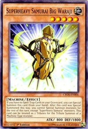 Superheavy Samurai Big Waraji (CROS-EN006) - Crossed Souls 1st Edition - Premium Yugioh Single from Konami - Just $0.25! Shop now at Game Crave Tournament Store