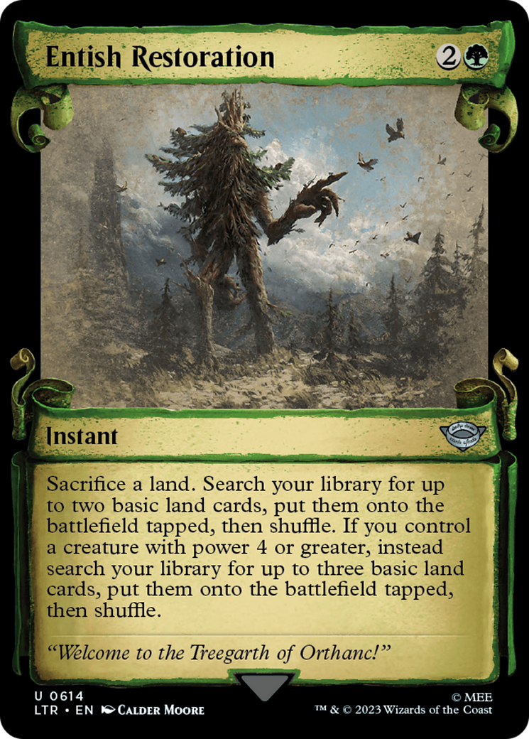Entish Restoration (LTR-614) - The Lord of the Rings: Tales of Middle-earth: (Showcase) - Premium MTG Single from Wizards of the Coast - Just $1.23! Shop now at Game Crave Tournament Store