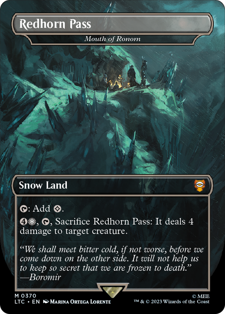 Mouth of Ronom (LTC-370) - Tales of Middle-earth Commander / Redhorn Pass (Borderless) Foil - Premium MTG Single from Wizards of the Coast - Just $0.48! Shop now at Game Crave Tournament Store