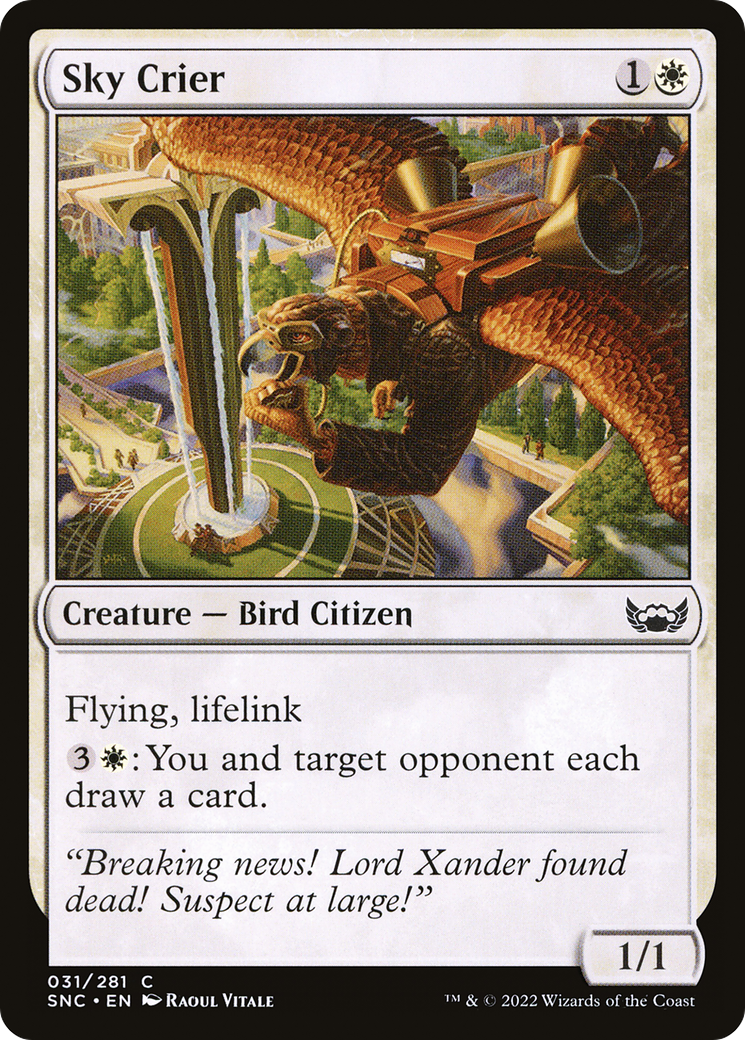 Sky Crier (SNC-031) - Streets of New Capenna Foil - Premium MTG Single from Wizards of the Coast - Just $0.08! Shop now at Game Crave Tournament Store