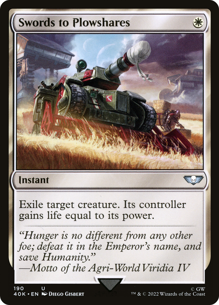 Swords to Plowshares (40K-190) - Warhammer 40,000 Commander - Premium MTG Single from Wizards of the Coast - Just $0.43! Shop now at Game Crave Tournament Store