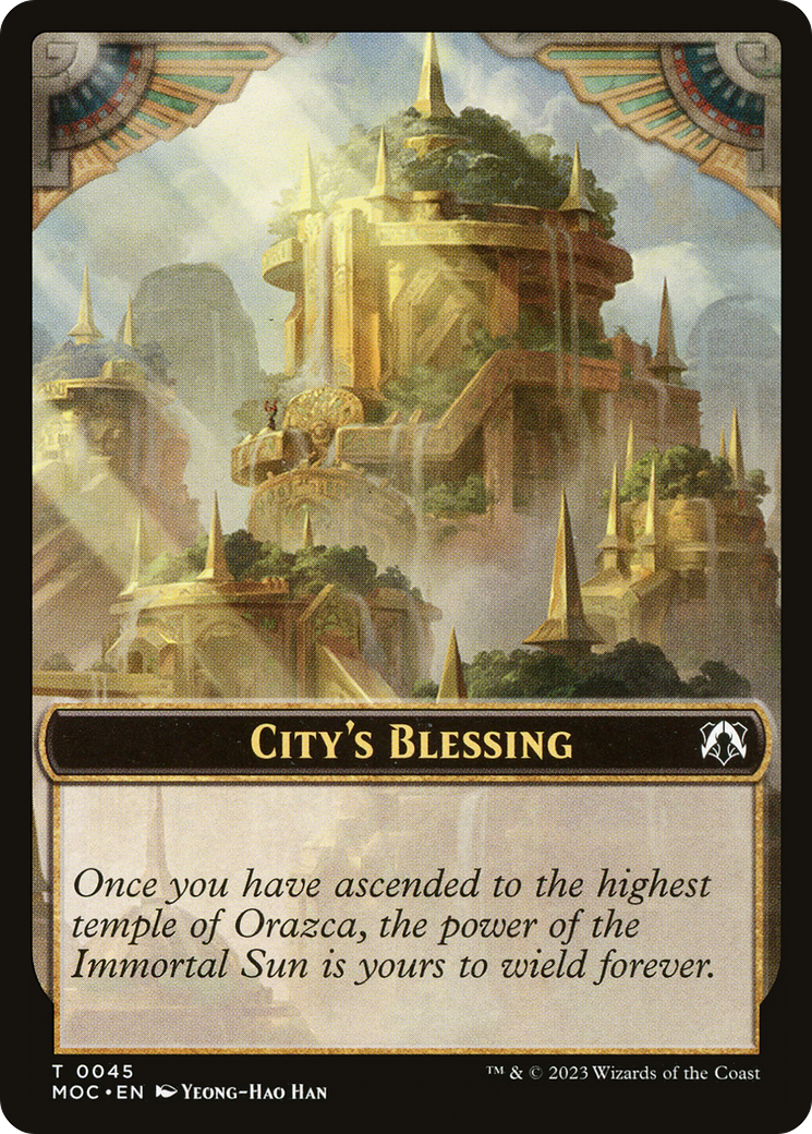 City's Blessing (TMOC-045) - March of the Machine Commander Tokens - Premium MTG Single from Wizards of the Coast - Just $0! Shop now at Game Crave Tournament Store