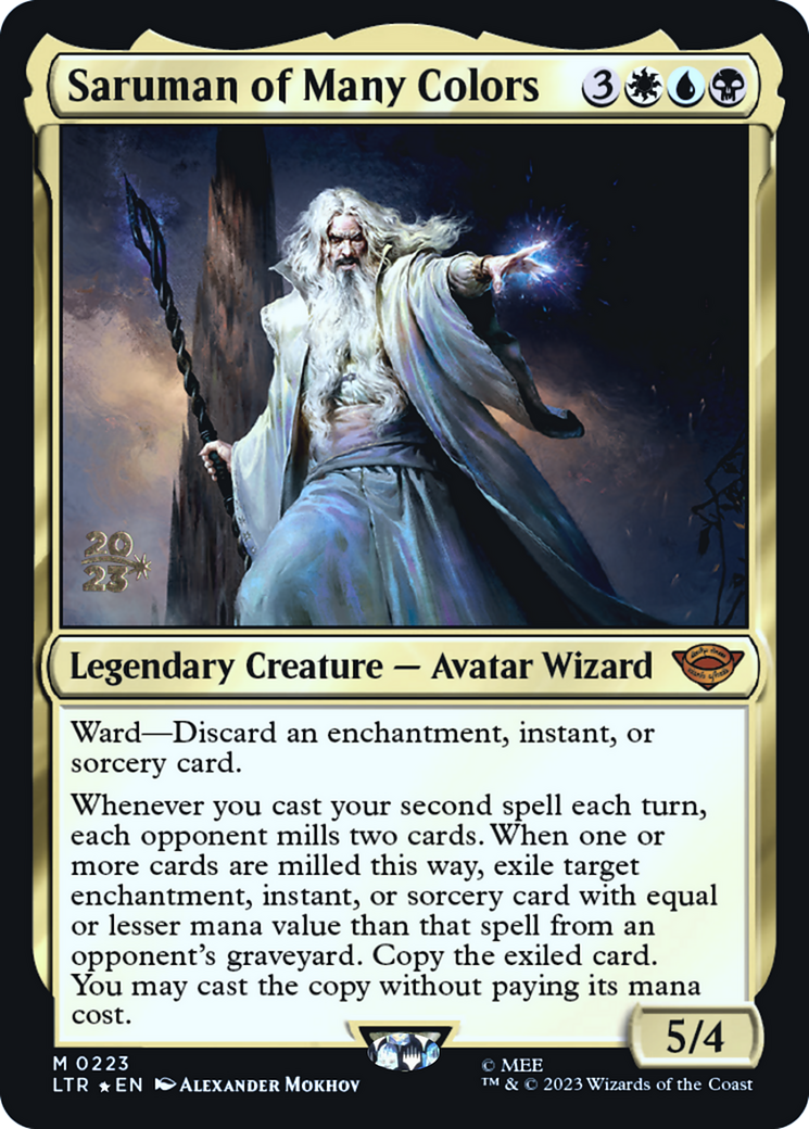 Saruman of Many Colors (PLTR-223S) - Tales of Middle-earth Promos Foil - Premium MTG Single from Wizards of the Coast - Just $1.34! Shop now at Game Crave Tournament Store