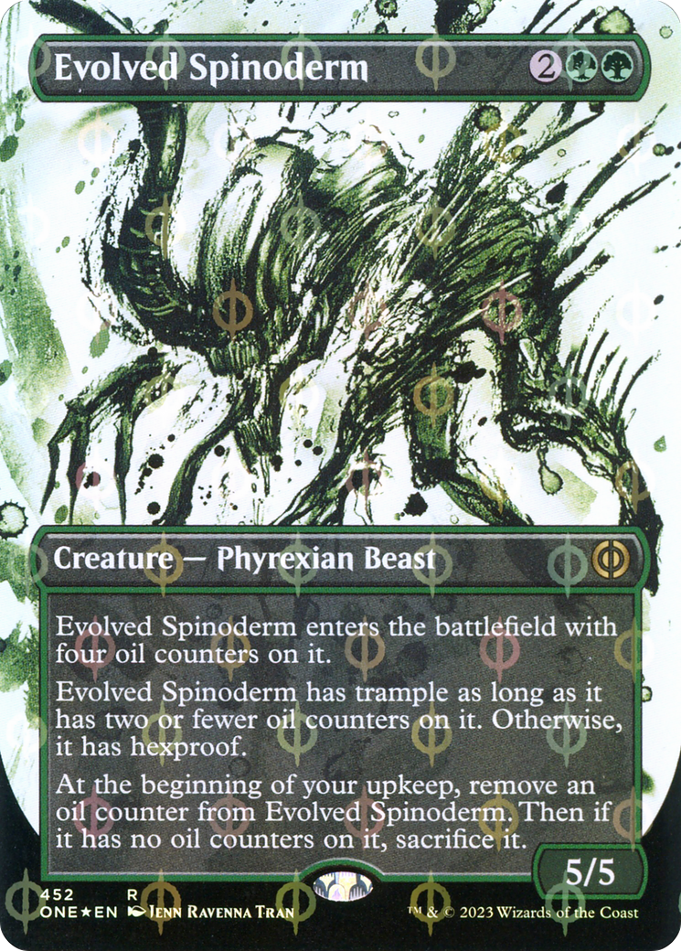 Evolved Spinoderm (ONE-452) - Phyrexia: All Will Be One: (Showcase) (Borderless) Foil - Premium MTG Single from Wizards of the Coast - Just $0.26! Shop now at Game Crave Tournament Store