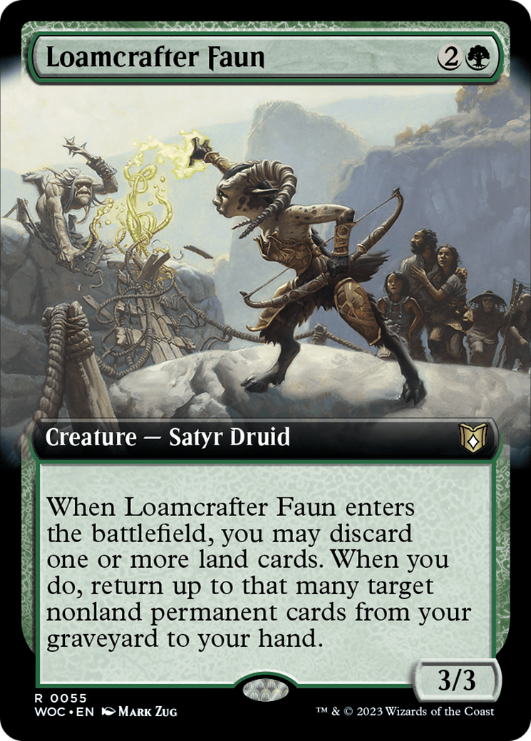 Loamcrafter Faun (WOC-055) - Wilds of Eldraine Commander: (Extended Art) - Premium MTG Single from Wizards of the Coast - Just $0.25! Shop now at Game Crave Tournament Store