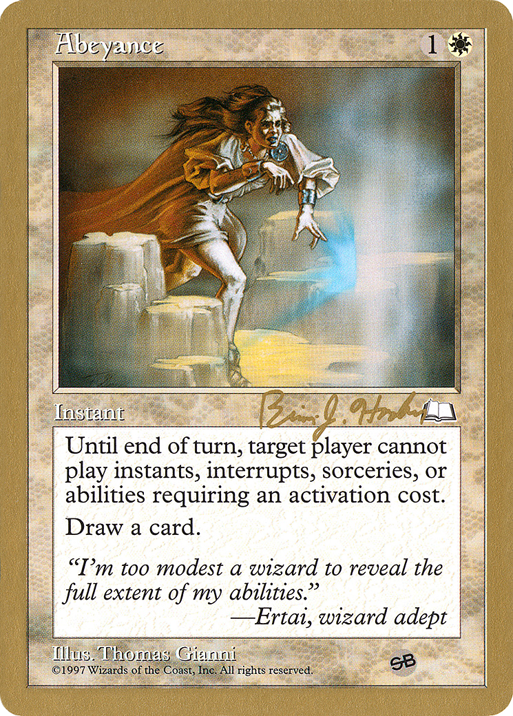 Abeyance (WC98-BH1SB) - World Championship Decks 1998 - Premium MTG Single from Wizards of the Coast - Just $0.35! Shop now at Game Crave Tournament Store