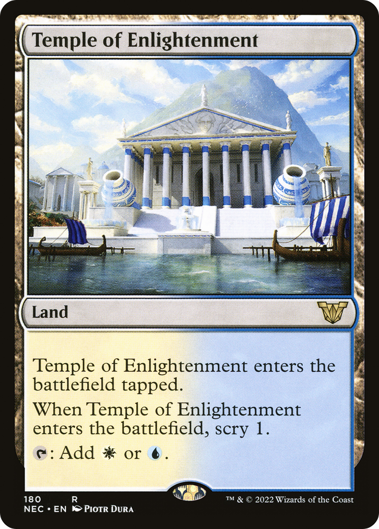Temple of Enlightenment (NEC-180) - Neon Dynasty Commander - Premium MTG Single from Wizards of the Coast - Just $0.08! Shop now at Game Crave Tournament Store