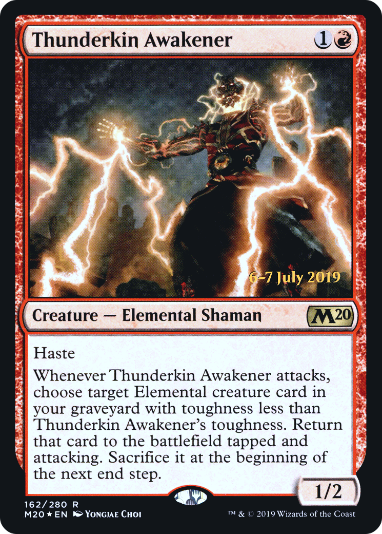Thunderkin Awakener (PM20-162S) - Core Set 2020 Promos Foil - Premium MTG Single from Wizards of the Coast - Just $0.21! Shop now at Game Crave Tournament Store