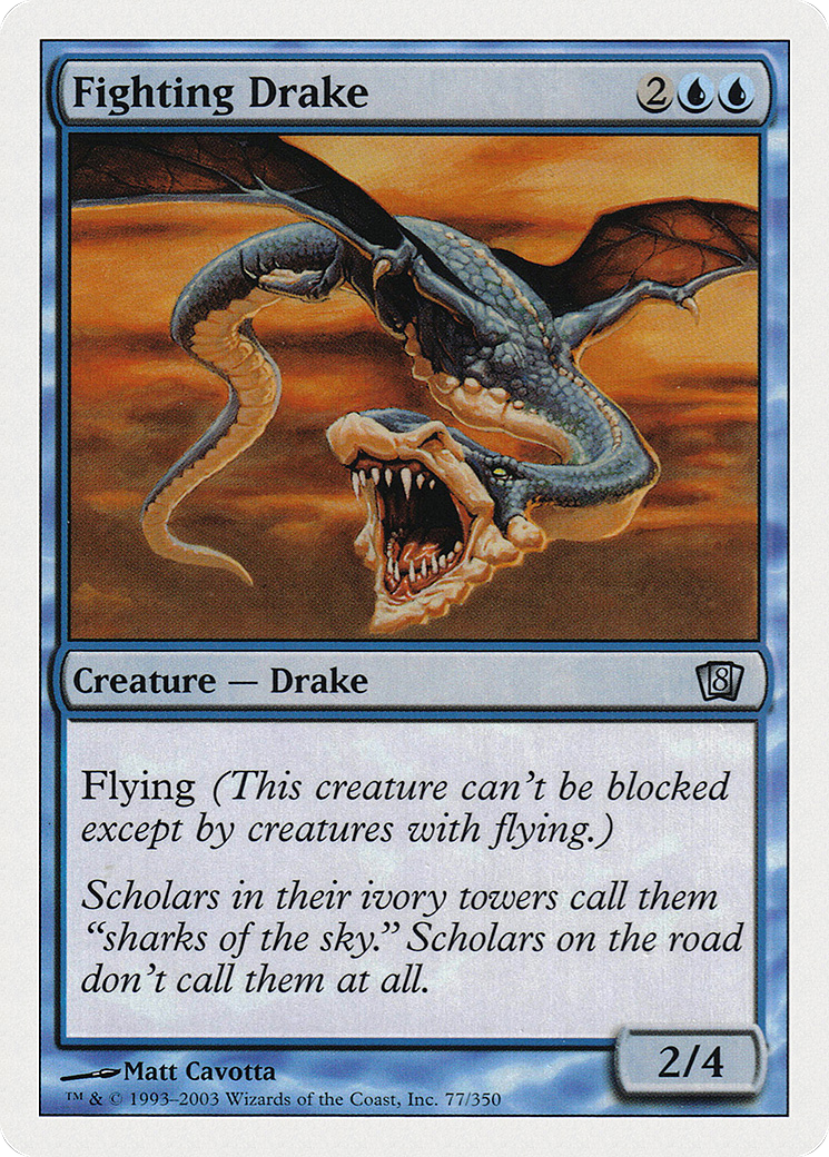 Fighting Drake (8ED-077) - Eighth Edition - Premium MTG Single from Wizards of the Coast - Just $0.25! Shop now at Game Crave Tournament Store