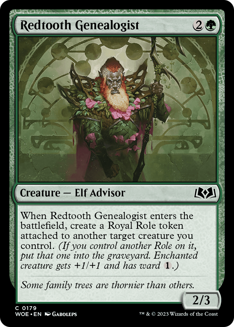 Redtooth Genealogist (WOE-179) - Wilds of Eldraine - Premium MTG Single from Wizards of the Coast - Just $0.25! Shop now at Game Crave Tournament Store