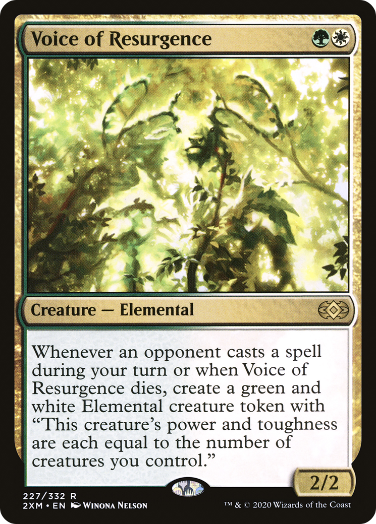 Voice of Resurgence (2XM-227) - Double Masters Foil - Premium MTG Single from Wizards of the Coast - Just $0.76! Shop now at Game Crave Tournament Store