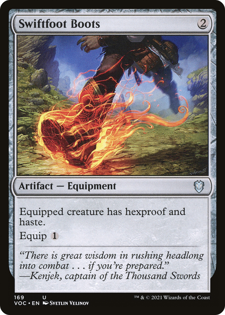 Swiftfoot Boots (VOC-169) - Crimson Vow Commander - Premium MTG Single from Wizards of the Coast - Just $1.98! Shop now at Game Crave Tournament Store