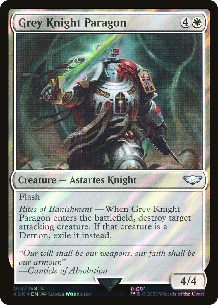 Grey Knight Paragon (40K-13★) - Warhammer 40,000 Commander Foil - Premium MTG Single from Wizards of the Coast - Just $0.44! Shop now at Game Crave Tournament Store