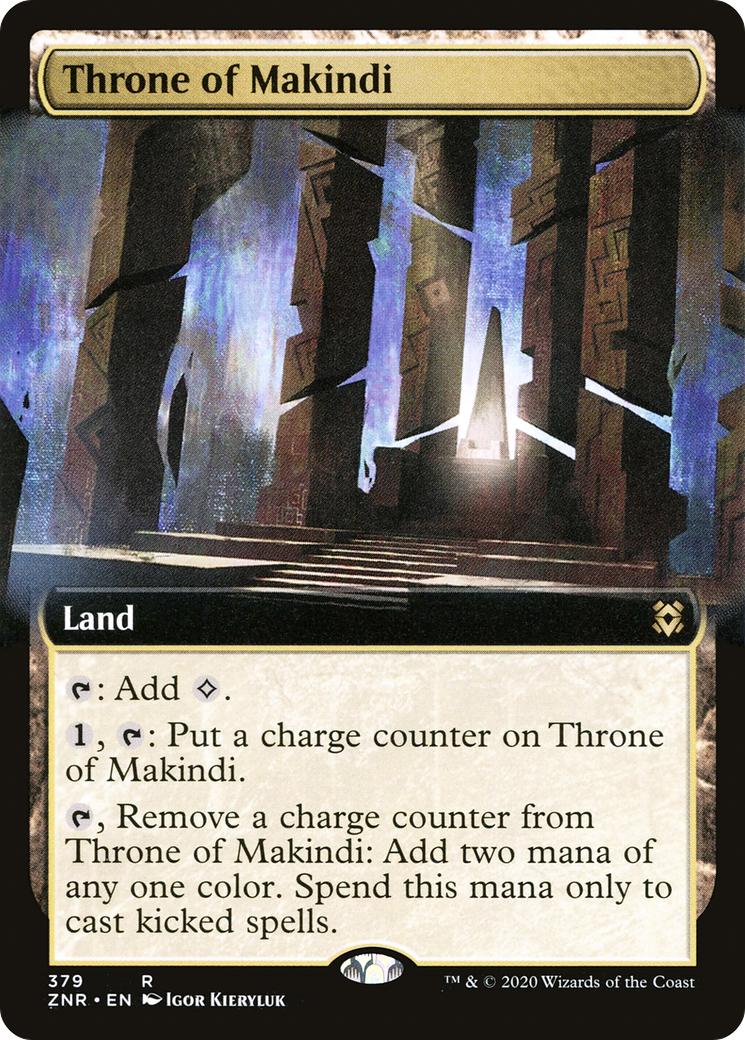Throne of Makindi (ZNR-379) - Zendikar Rising: (Extended Art) - Premium MTG Single from Wizards of the Coast - Just $0.08! Shop now at Game Crave Tournament Store