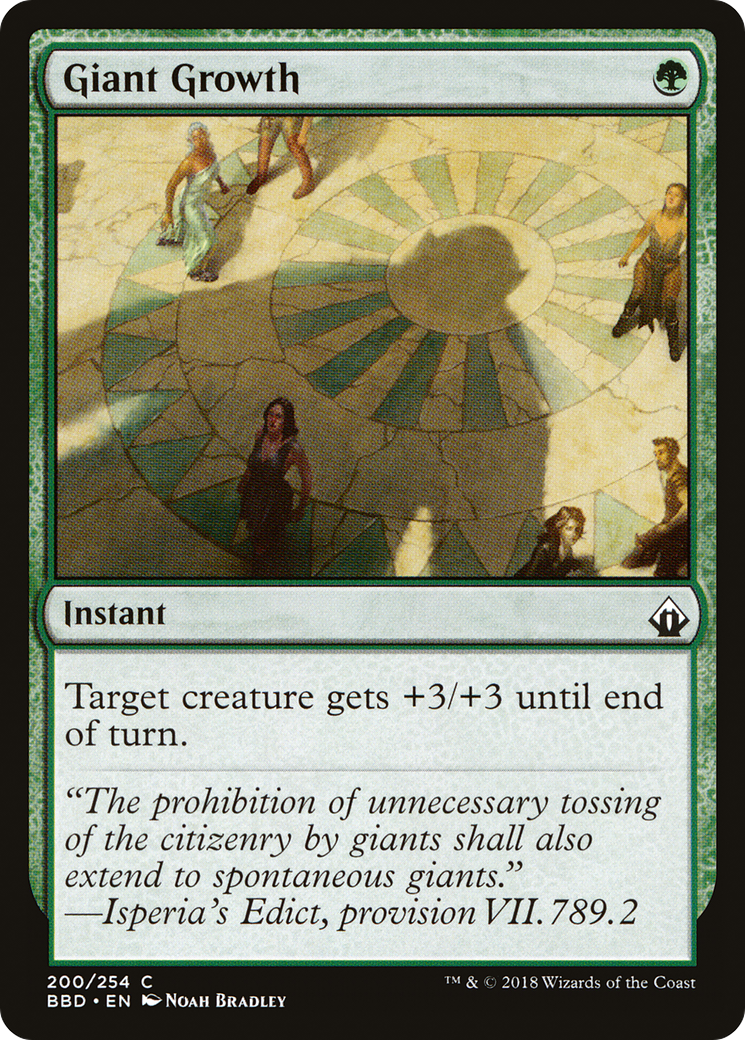 Giant Growth (BBD-200) - Battlebond Foil - Premium MTG Single from Wizards of the Coast - Just $0.25! Shop now at Game Crave Tournament Store