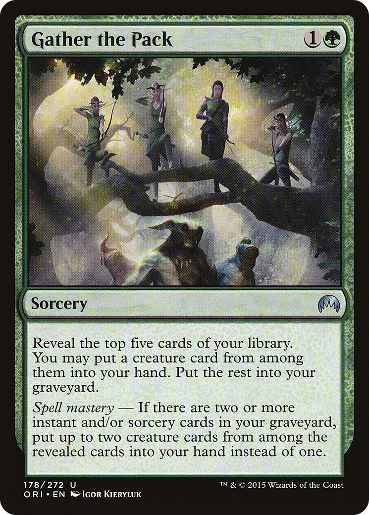 Gather the Pack (ORI-178) - Magic Origins - Premium MTG Single from Wizards of the Coast - Just $0.25! Shop now at Game Crave Tournament Store