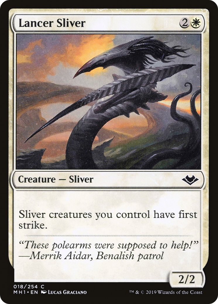 Lancer Sliver (MH1-018) - Modern Horizons Foil - Premium MTG Single from Wizards of the Coast - Just $0.54! Shop now at Game Crave Tournament Store