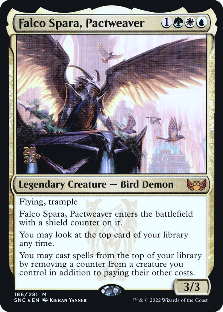 Falco Spara, Pactweaver (PSNC-186S) - Streets of New Capenna Promos Foil - Premium MTG Single from Wizards of the Coast - Just $1.47! Shop now at Game Crave Tournament Store