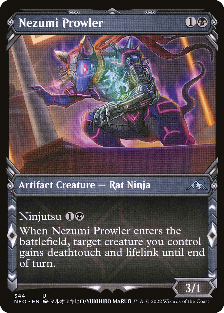 Nezumi Prowler (NEO-344) - Kamigawa: Neon Dynasty: (Showcase) - Premium MTG Single from Wizards of the Coast - Just $0.08! Shop now at Game Crave Tournament Store