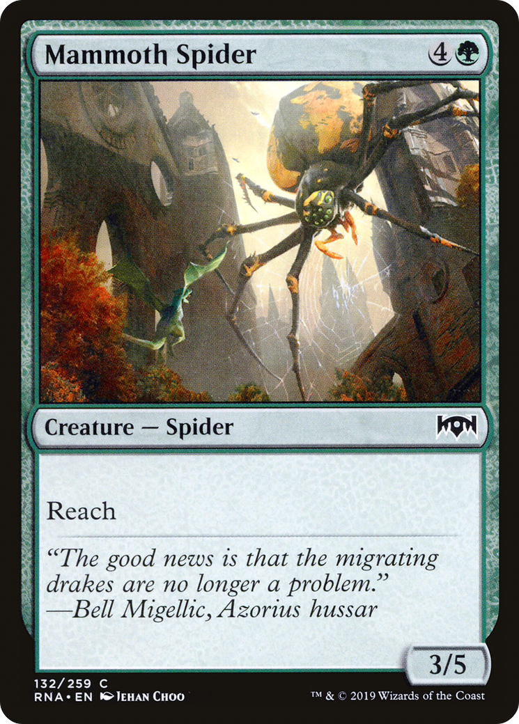 Mammoth Spider (RNA-132) - Ravnica Allegiance Foil - Premium MTG Single from Wizards of the Coast - Just $0.08! Shop now at Game Crave Tournament Store