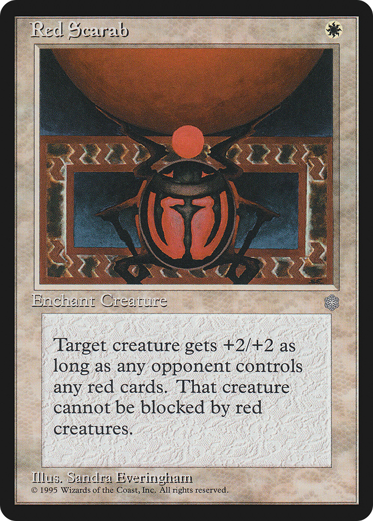 Red Scarab (ICE-049) - Ice Age - Premium MTG Single from Wizards of the Coast - Just $0.08! Shop now at Game Crave Tournament Store