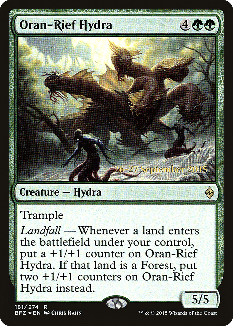 Oran-Rief Hydra (PBFZ-181S) - Battle for Zendikar Promos Foil - Premium MTG Single from Wizards of the Coast - Just $1.59! Shop now at Game Crave Tournament Store
