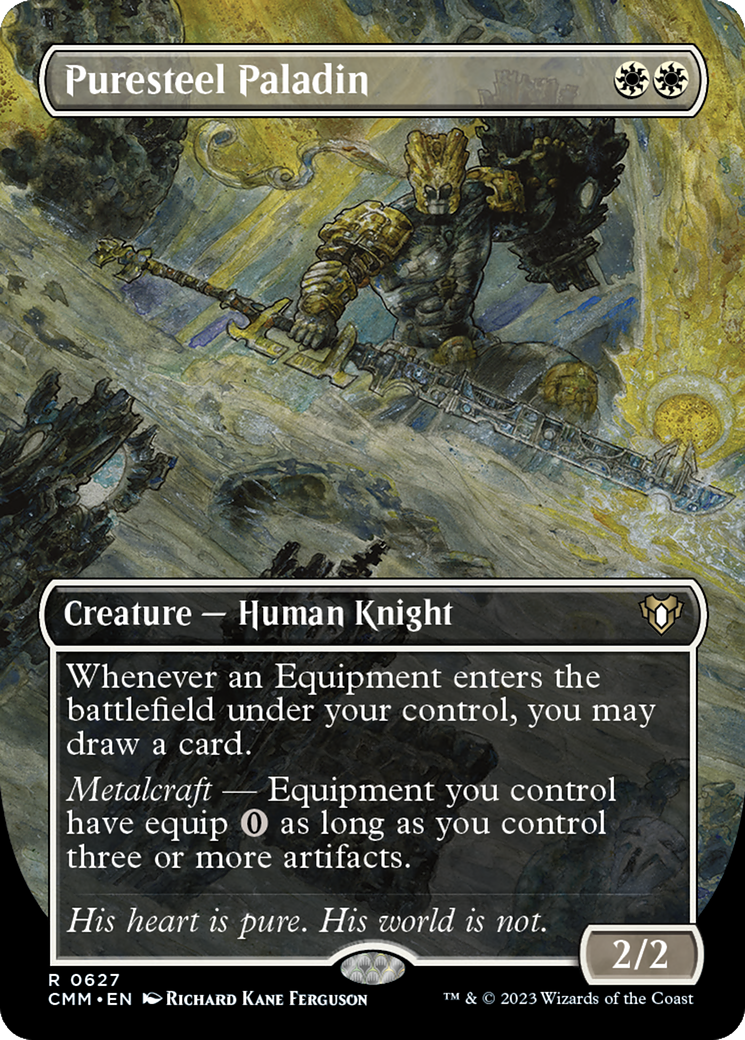 Puresteel Paladin (CMM-627) - Commander Masters (Borderless) - Premium MTG Single from Wizards of the Coast - Just $0.76! Shop now at Game Crave Tournament Store