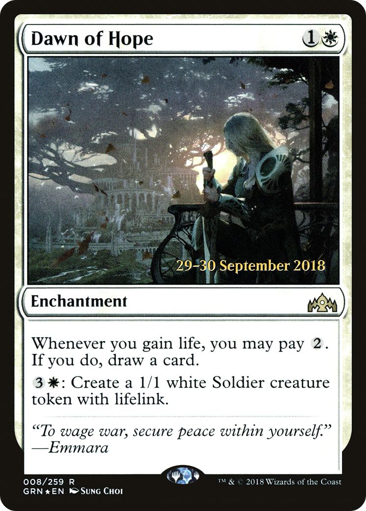 Dawn of Hope (PGRN-08S) - Guilds of Ravnica Promos Foil - Premium MTG Single from Wizards of the Coast - Just $0.37! Shop now at Game Crave Tournament Store