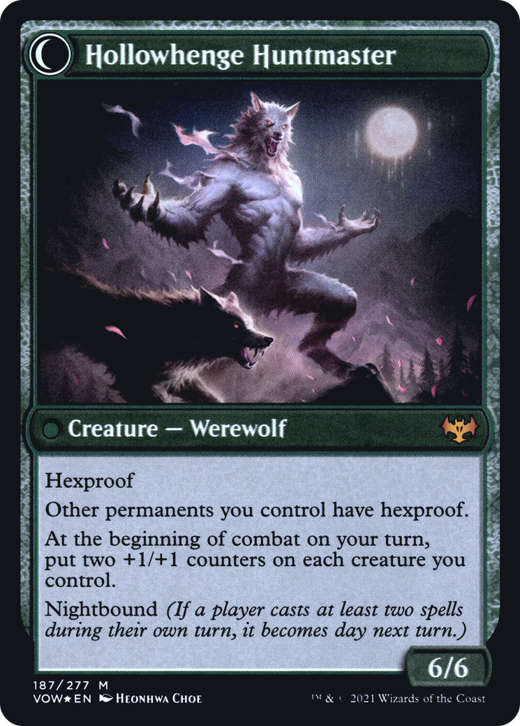 Avabruck Caretaker // Hollowhenge Huntmaster (PVOW-187S) - Innistrad: Crimson Vow Promos: (Double Faced Transform) Foil - Premium MTG Single from Wizards of the Coast - Just $1.55! Shop now at Game Crave Tournament Store