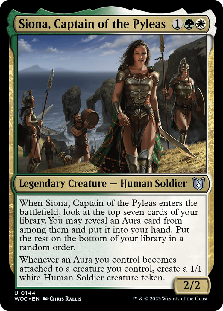 Siona, Captain of the Pyleas (WOC-144) - Wilds of Eldraine Commander - Premium MTG Single from Wizards of the Coast - Just $0.25! Shop now at Game Crave Tournament Store