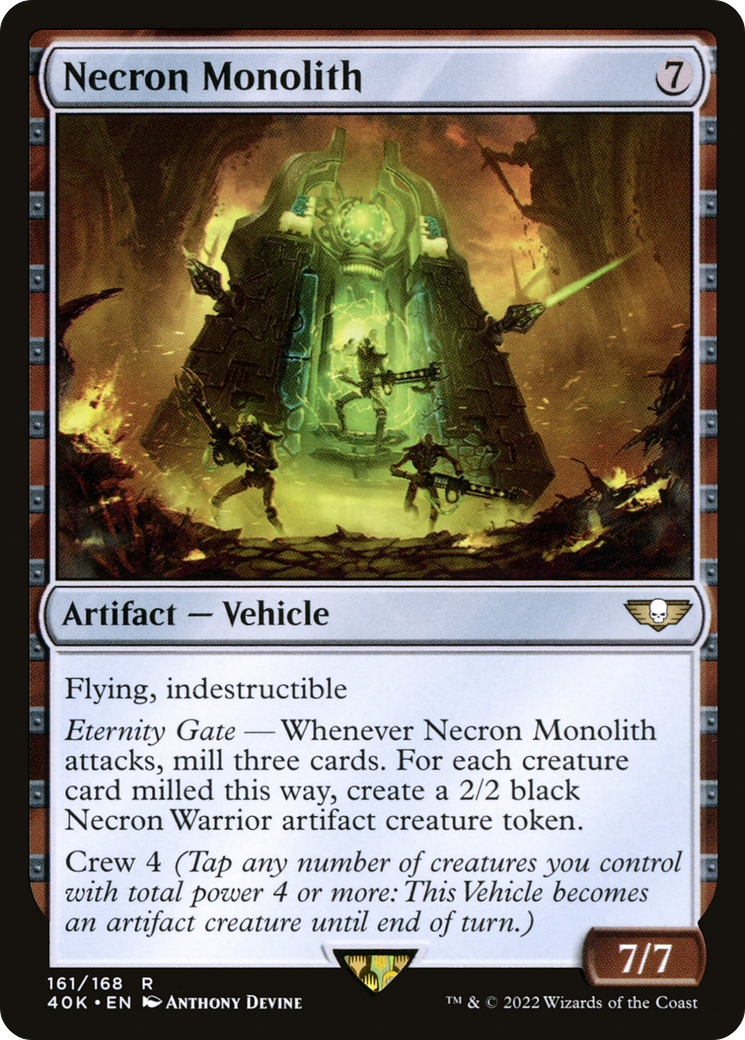 Necron Monolith (40K-161) - Warhammer 40,000 Commander - Premium MTG Single from Wizards of the Coast - Just $0.39! Shop now at Game Crave Tournament Store