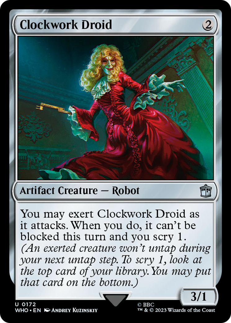Clockwork Droid (WHO-172) - Doctor Who Foil - Premium MTG Single from Wizards of the Coast - Just $0.09! Shop now at Game Crave Tournament Store