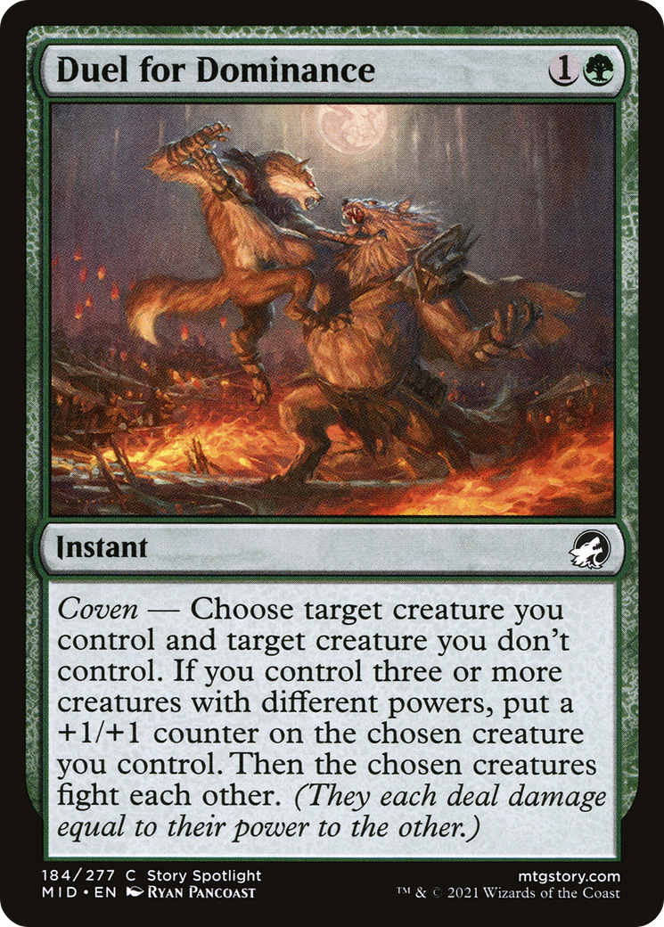 Duel for Dominance (MID-184) - Innistrad: Midnight Hunt - Premium MTG Single from Wizards of the Coast - Just $0.08! Shop now at Game Crave Tournament Store