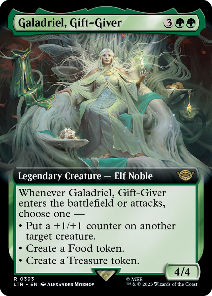 Galadriel, Gift-Giver (LTR-393) - The Lord of the Rings: Tales of Middle-earth: (Extended Art) - Premium MTG Single from Wizards of the Coast - Just $1.57! Shop now at Game Crave Tournament Store