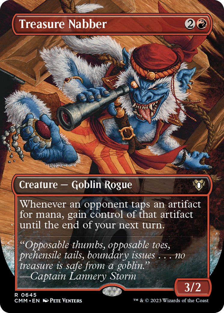 Treasure Nabber (CMM-645) - Commander Masters (Borderless) Foil - Premium MTG Single from Wizards of the Coast - Just $0.50! Shop now at Game Crave Tournament Store