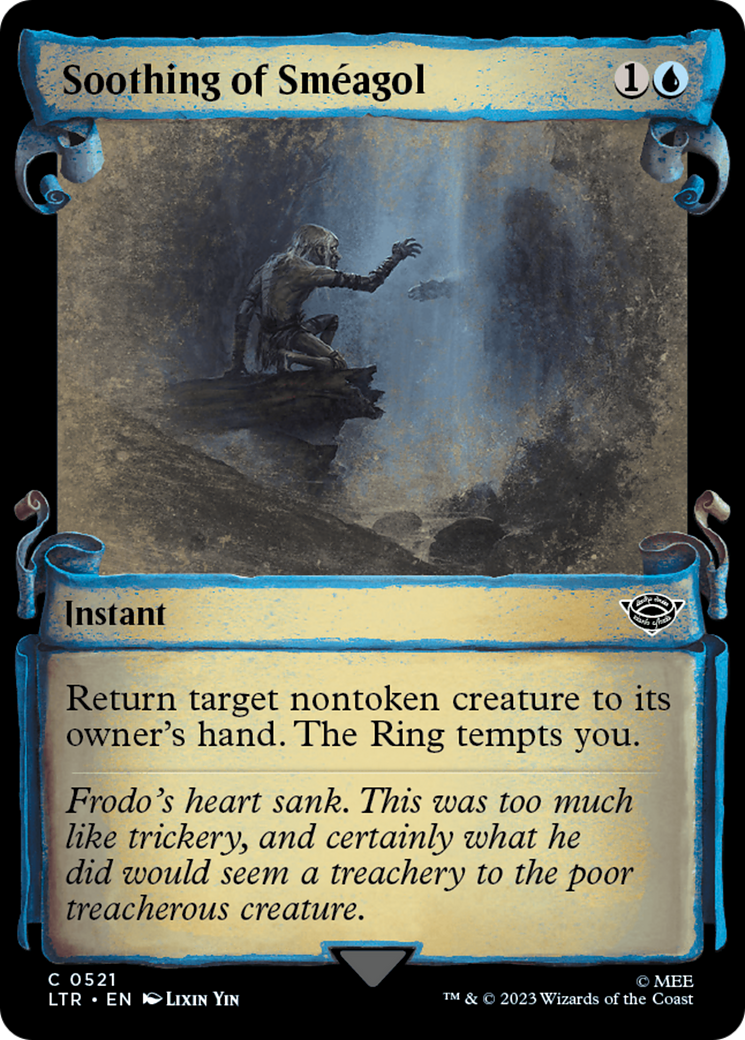 Soothing of Sméagol (LTR-521) - The Lord of the Rings: Tales of Middle-earth: (Showcase) Foil - Premium MTG Single from Wizards of the Coast - Just $0.10! Shop now at Game Crave Tournament Store