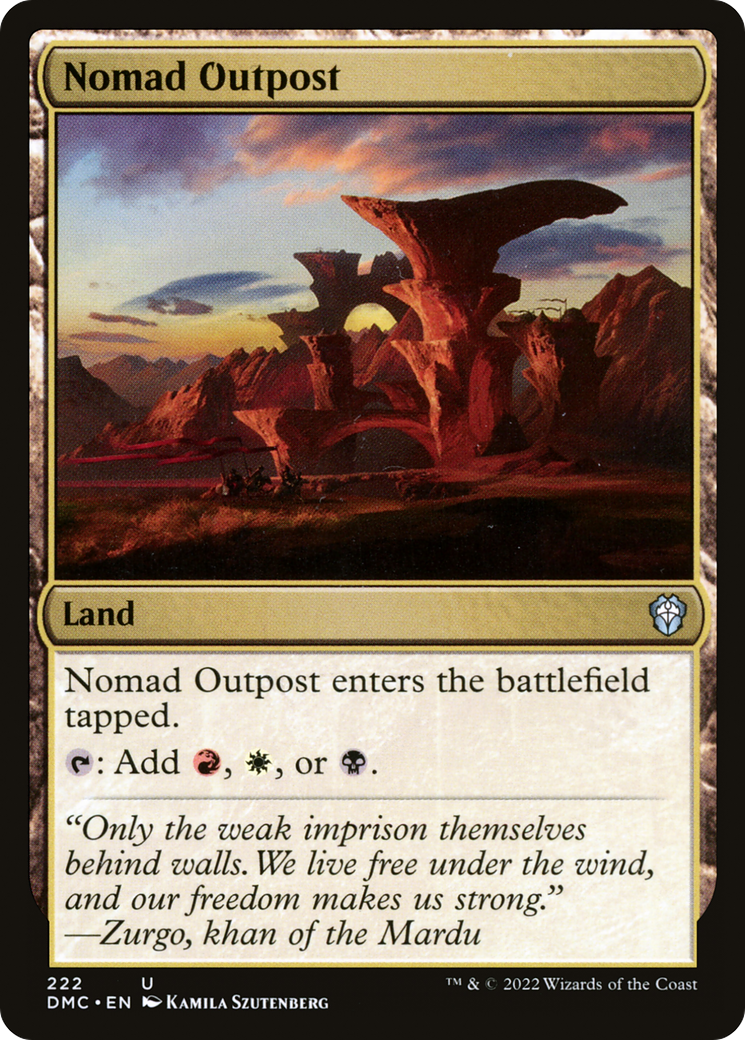 Nomad Outpost (DMC-222) - Dominaria United Commander - Premium MTG Single from Wizards of the Coast - Just $0.26! Shop now at Game Crave Tournament Store