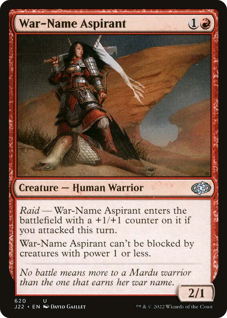 War-Name Aspirant (J22-620) - Jumpstart 2022 - Premium MTG Single from Wizards of the Coast - Just $0.08! Shop now at Game Crave Tournament Store