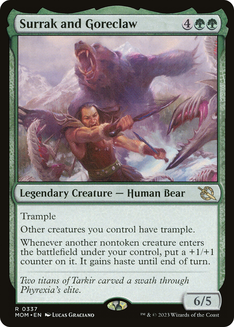 Surrak and Goreclaw (MOM-337) - March of the Machine - Premium MTG Single from Wizards of the Coast - Just $1.42! Shop now at Game Crave Tournament Store