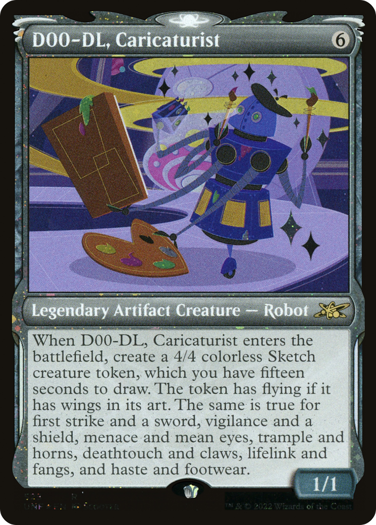 D00-DL, Caricaturist (UNF-525) - Unfinity: (Showcase) Foil - Premium MTG Single from Wizards of the Coast - Just $0.08! Shop now at Game Crave Tournament Store